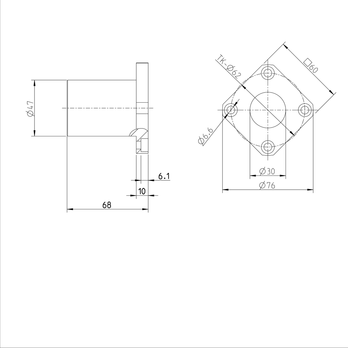 Фланцевая линейная втулка Bosch Rexroth KBMF-30-DD [R074053000]