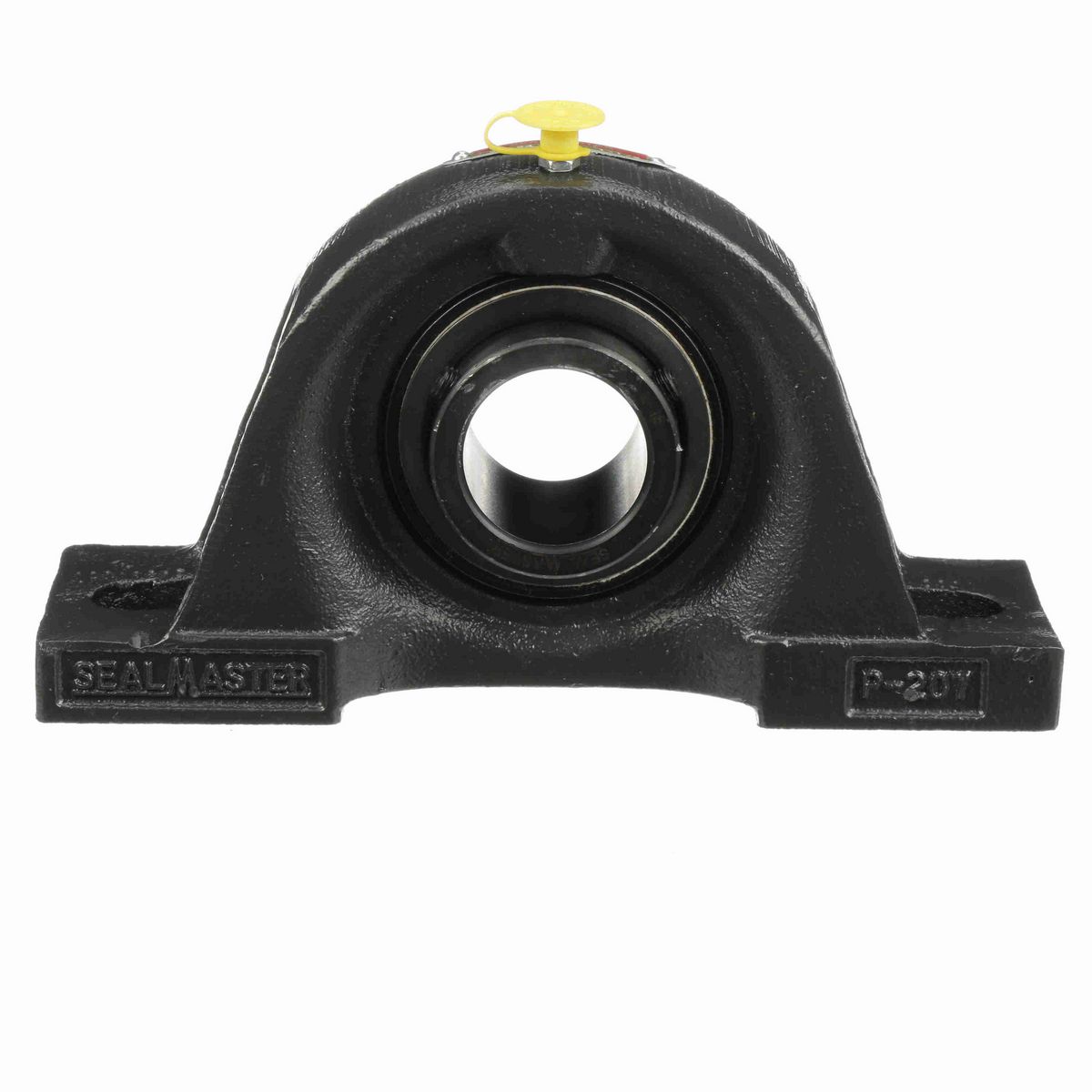 Sealmaster Mounted Cast Iron Two Bolt Pillow Block Ball Bearing - 52100 Bearing Steel, Black Oxided - Setscrew Lock - SP-24