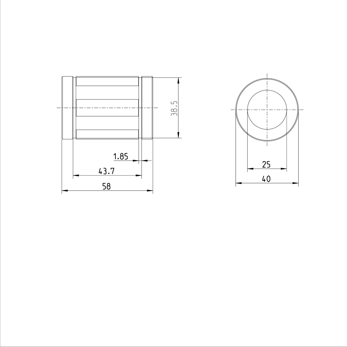 Суперлинейная втулка Bosch Rexroth KBA-25-DD [R067022540]