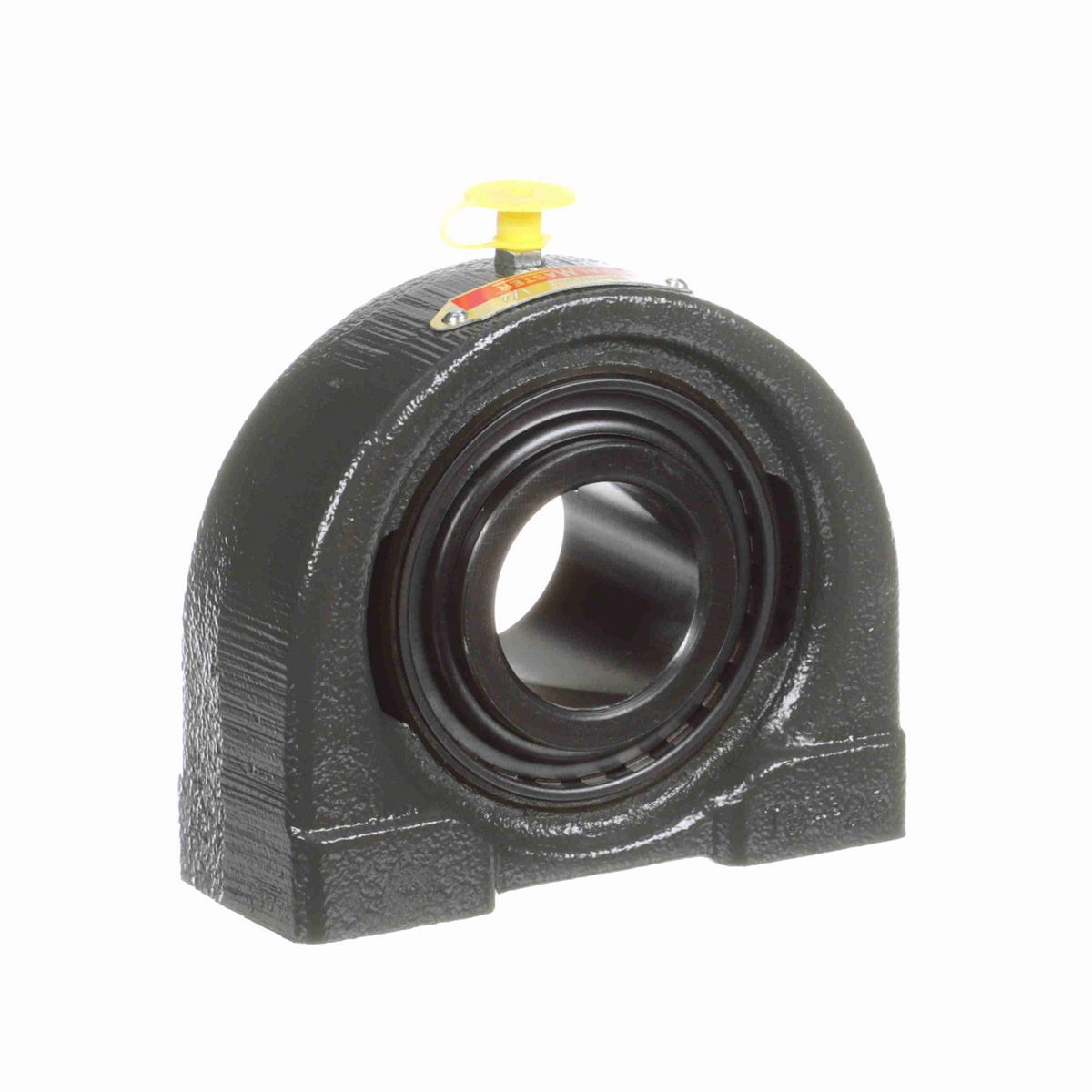 Sealmaster Mounted Cast Iron Tapped Base Pillow Block Ball Bearing - 52100 Bearing Steel, Black Oxided - Setscrew Lock - TB-24C