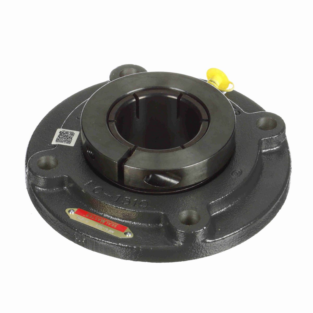 Sealmaster Mounted Cast Iron Flange Cartridge Ball Bearing - 52100 Bearing Steel, Black Oxided - Concentric Lock - MFC-35T