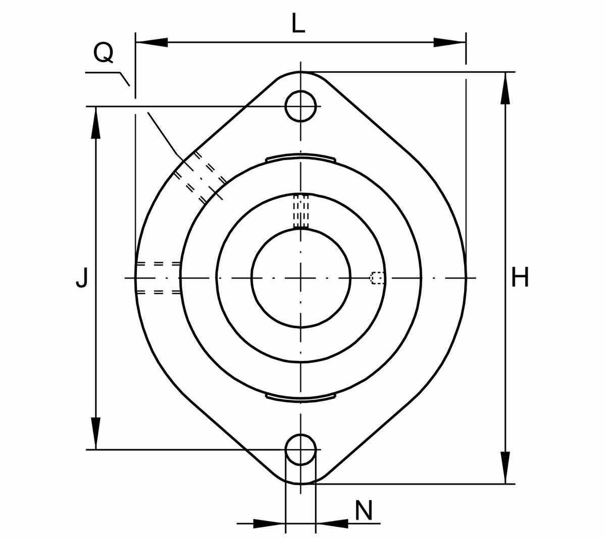Фланцевый корпус INA GLCTE25-FA123