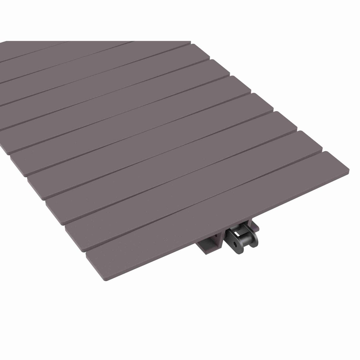 Rexnord 1873TAB Side-flexing Solid Top, Material: Brown High Performance, Width: 10in, Pitch: 1.5in - 81426345