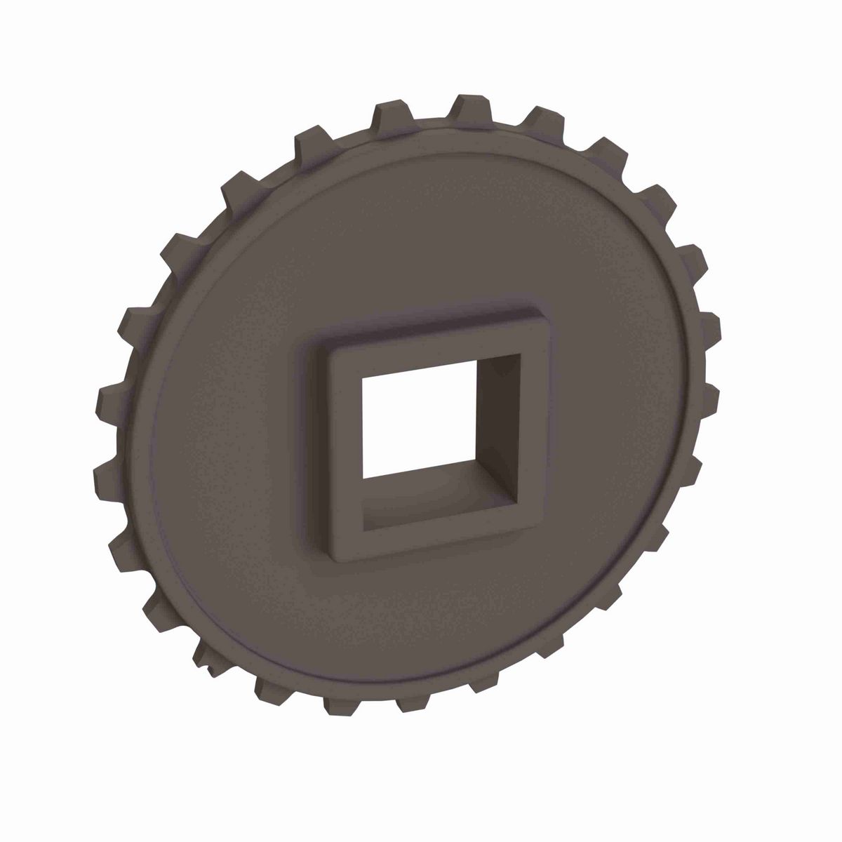 Rexnord 5930 Series Solid One Piece Molded Acetal Sprocket with 25 Teeth and a 1-1/2in Square Bore - 114-692-1