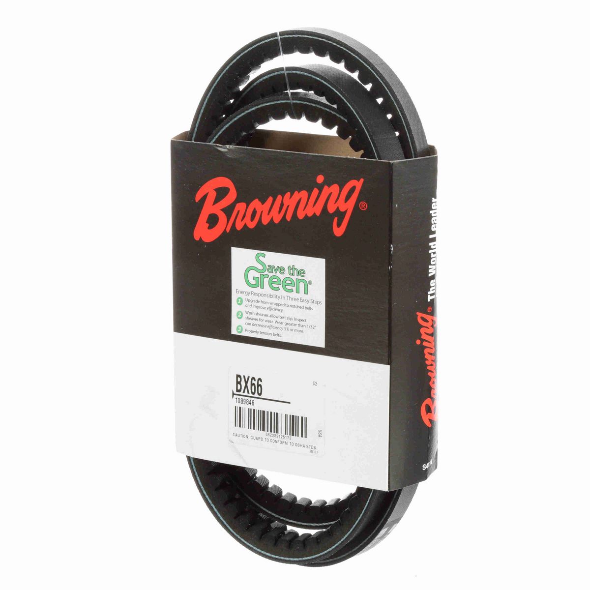 Browning EPDM Notched Belt 98% Efficient - BX66
