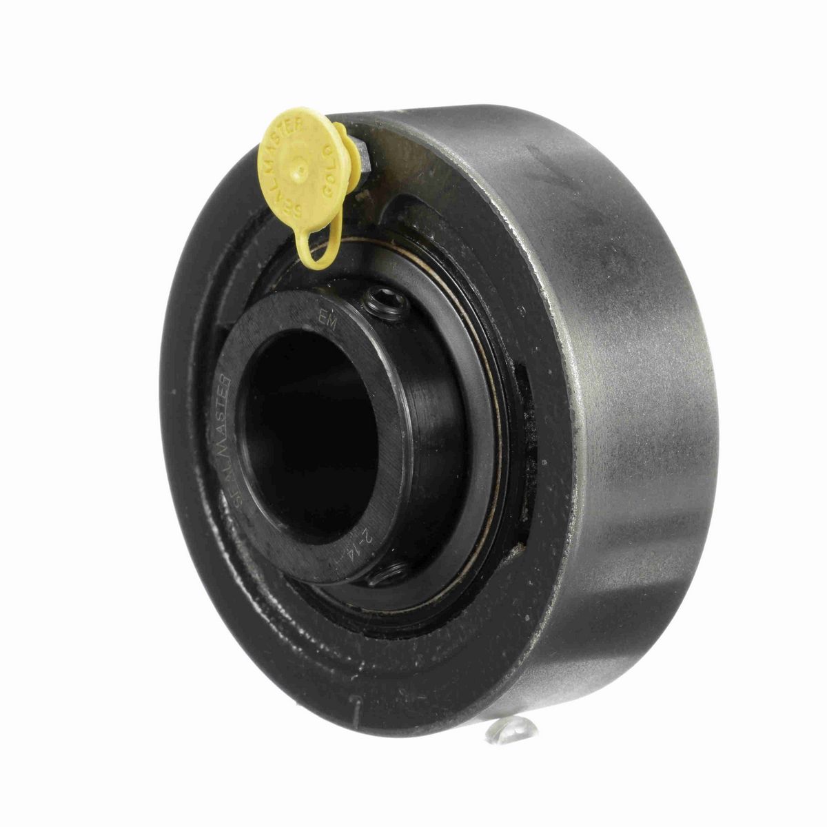 Sealmaster Mounted Cast Iron Cylindrical Cartridge Ball Bearing - 52100 Bearing Steel, Black Oxided - Setscrew Lock - MSC-47C