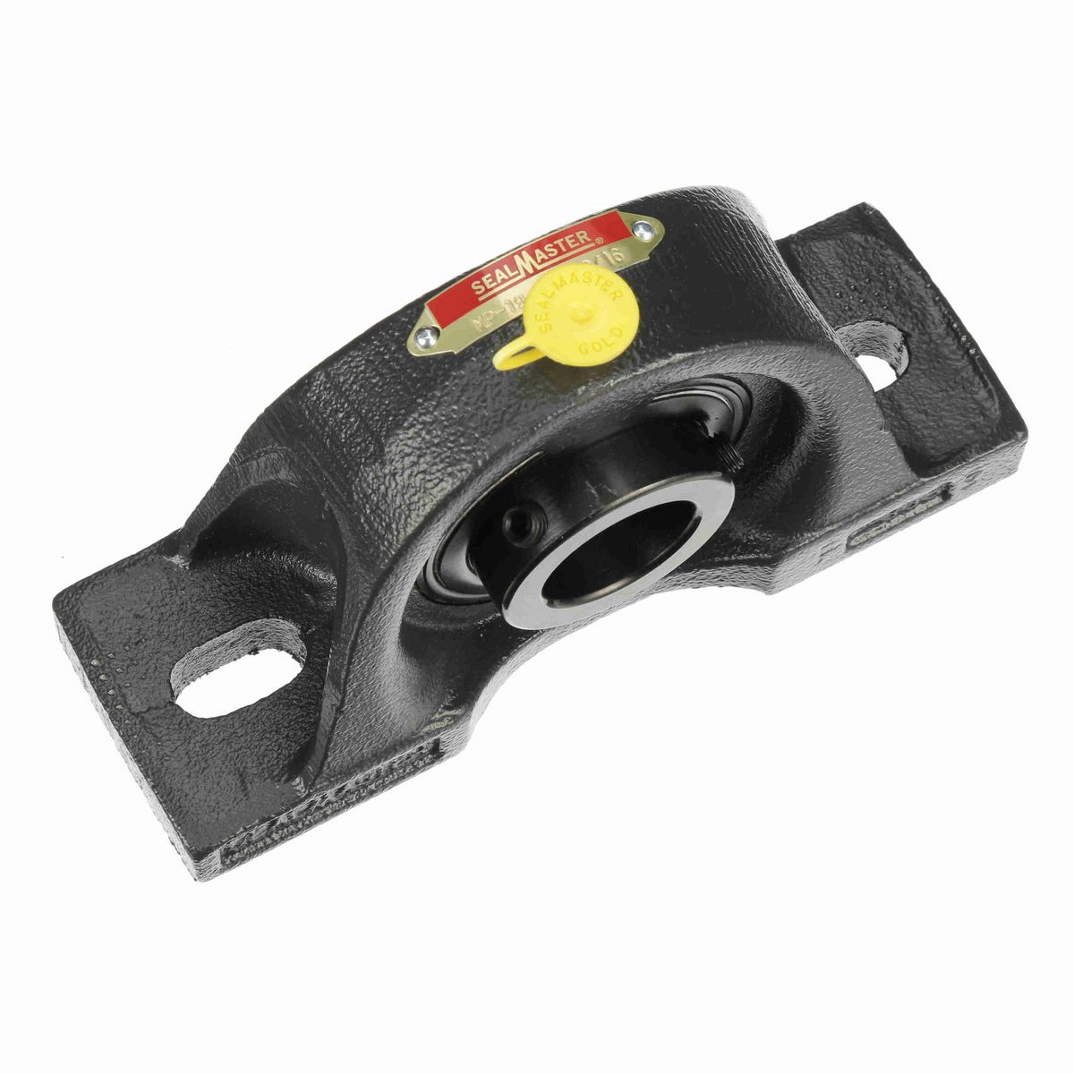 Sealmaster Mounted Cast Iron Two Bolt Pillow Block Ball Bearing - 52100 Bearing Steel, Black Oxided - Setscrew Lock - MP-19