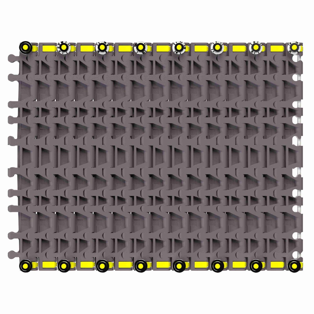 Rexnord 7956B Side-flexing Flush Grid, Material: Brown High Performance, Width: 15in, Pitch: 1.25in - 10324703