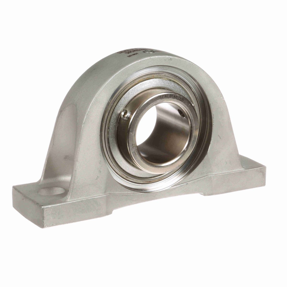 Sealmaster Mounted Stainless Steel Two Bolt Pillow Block Ball Bearing - 52100 Bearing Steel, Phosphorus Nickel Coated - Setscrew Lock - Corrosion Resistant - Reduced Maintenance - Lubed for Life - CRPS-PN32 RMW