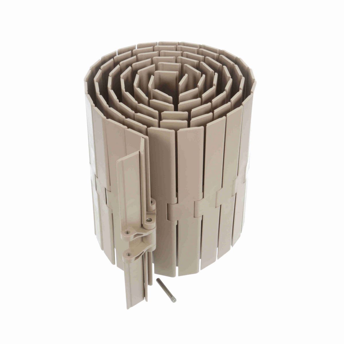 System Plast 8257 Straight Running Solid Top, Material: Tan Low Friction, Width: 12in, Pitch: 1.5in - LF8257-K1200