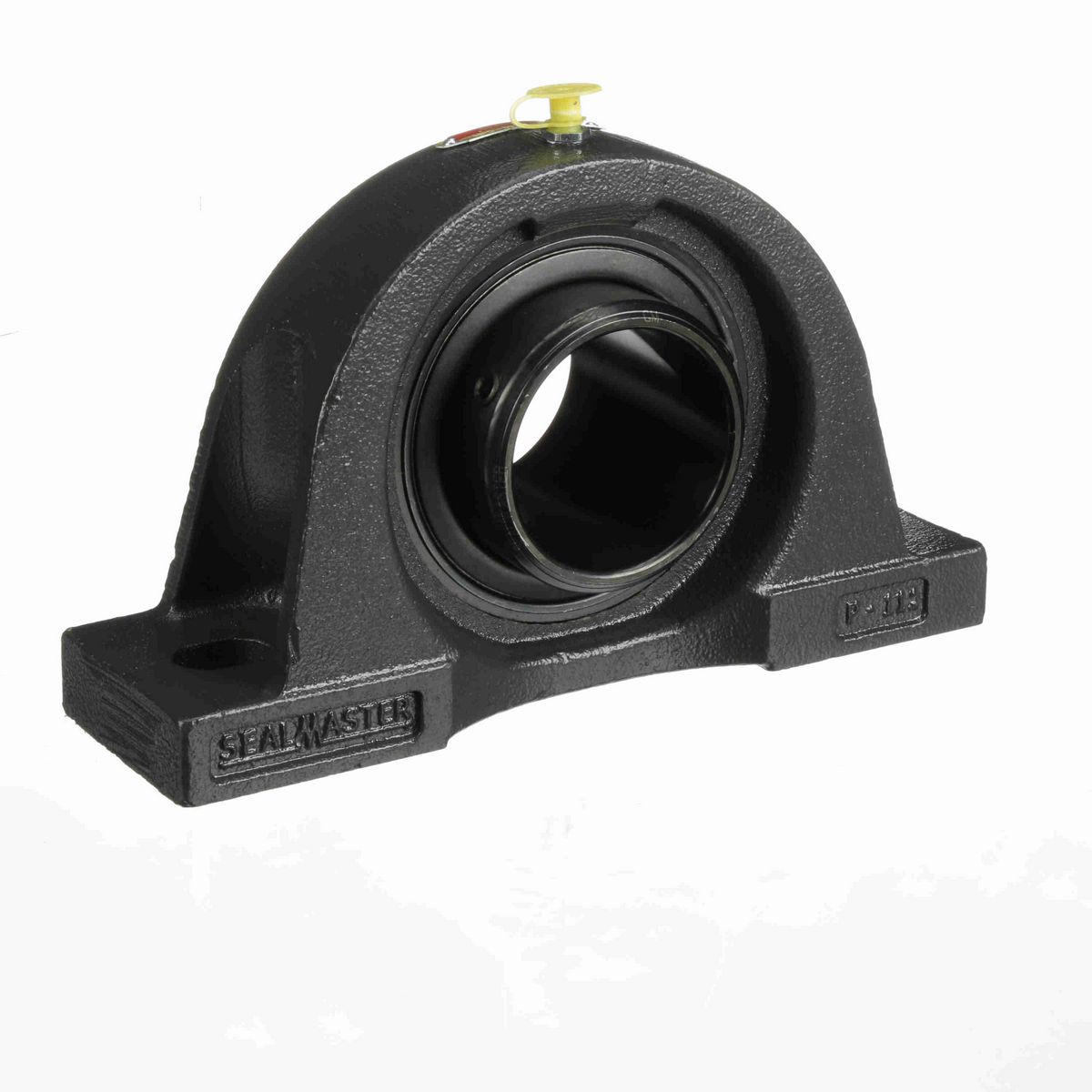 Sealmaster Mounted Cast Iron Two Bolt Pillow Block Ball Bearing - 52100 Bearing Steel, Black Oxided - Double Setscrew Lock - NPD-39