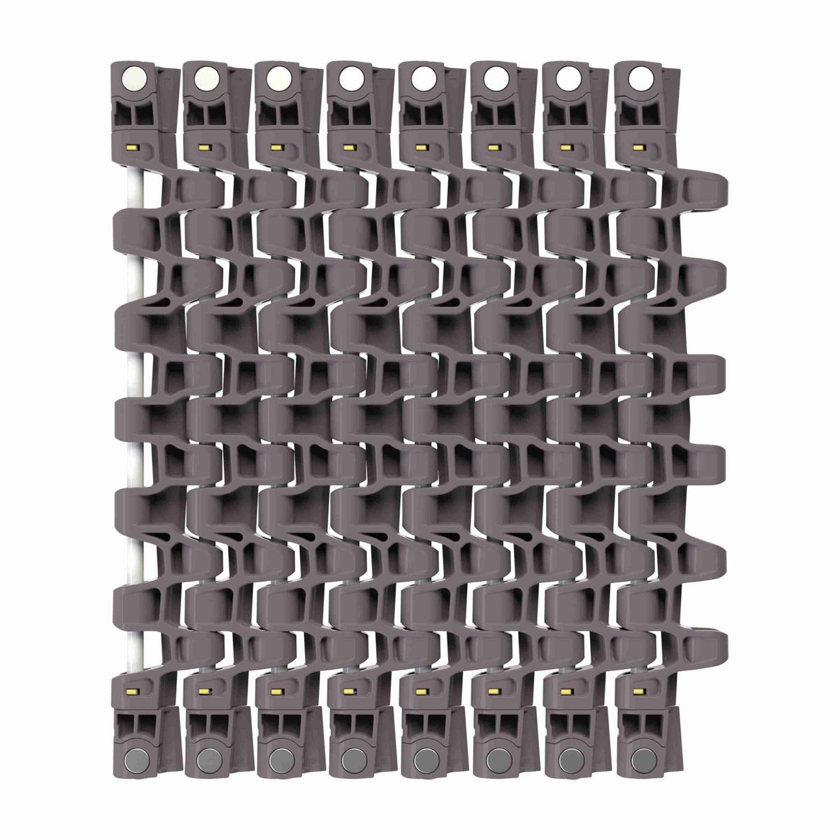 Rexnord 7966B Side-flexing Flush Grid, Material: Brown High Performance, Width: 15in, Pitch: 1.5in - 10464534