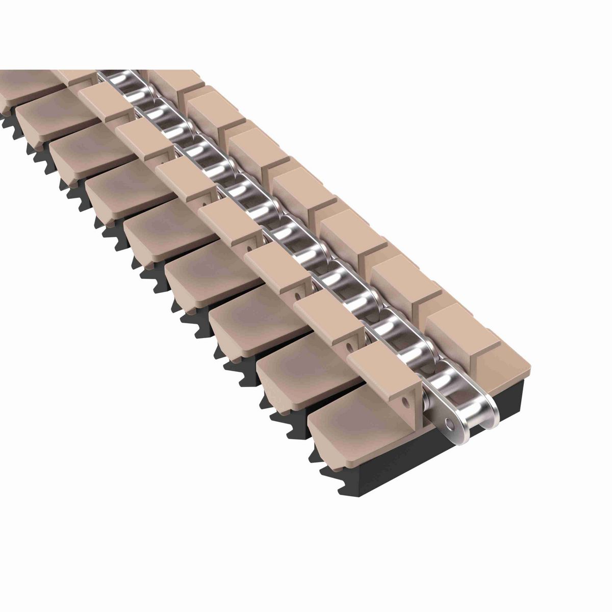 Rexnord 1873TAB SideGrip™ Side-flexing, Material: Tan Low Friction, Width: 3.75in, Pitch: 1.5in - 81426501