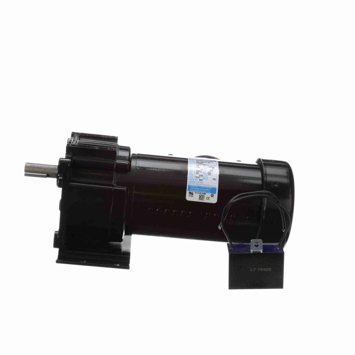 LEESON Parallel Shaft Gearmotor, 0.16 HP, 1 Ph, 60 Hz, 115 V, 30 RPM, 38 Frame, TEFC - M1145031.00