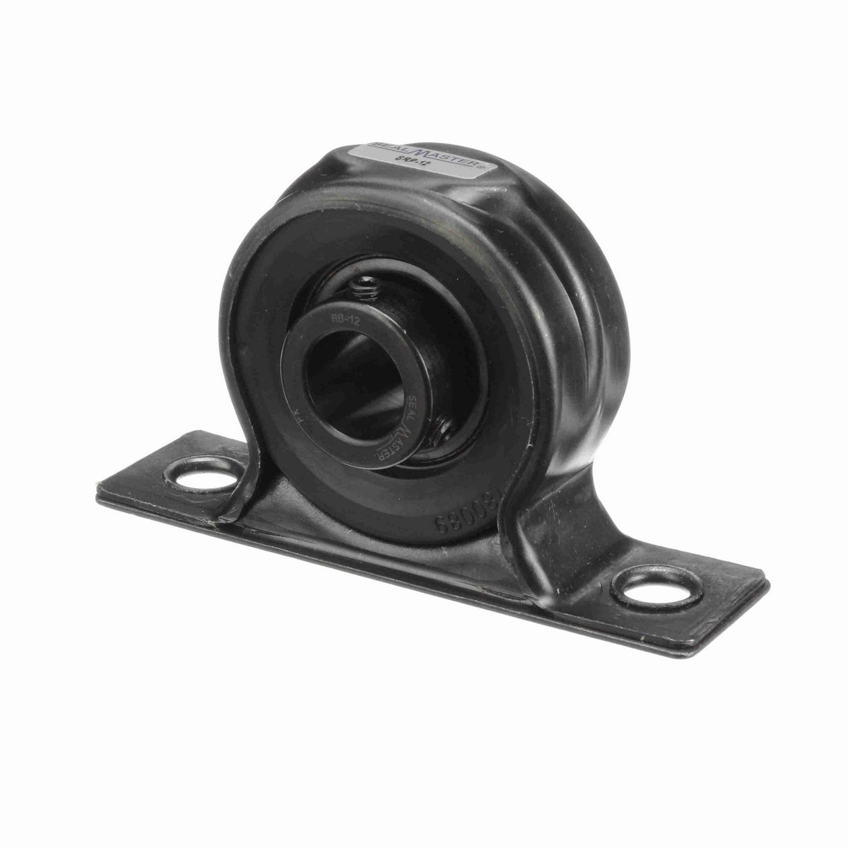 Sealmaster Mounted Stamped Steel Two Bolt Pillow Block Ball Bearing - 52100 Bearing Steel, Black Oxided - Setscrew Lock - SRP-12