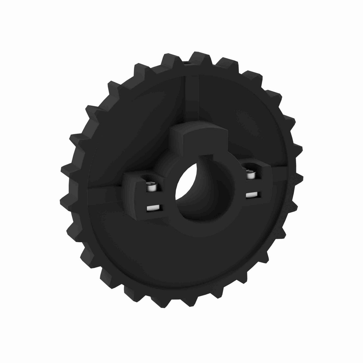 Rexnord 5700 Series Split Molded Nylon Sprocket with 25 Teeth and 30mm Round Shaft-Ready Bore with Keyway - 614-64-30