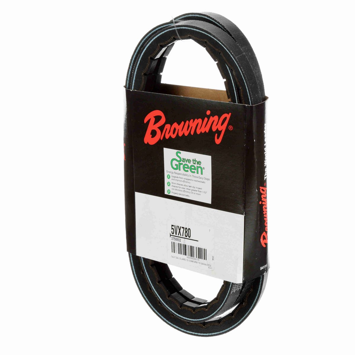 Browning EPDM Notched Belt 98% Efficient - 5VX780