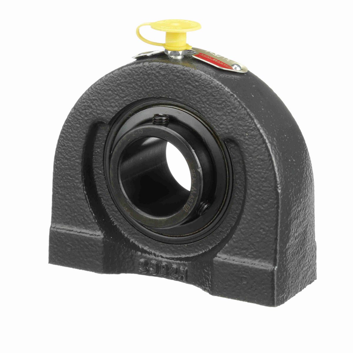 Sealmaster Mounted Cast Iron Tapped Base Pillow Block Ball Bearing - 52100 Bearing Steel, Black Oxided - Setscrew Lock - TB-19