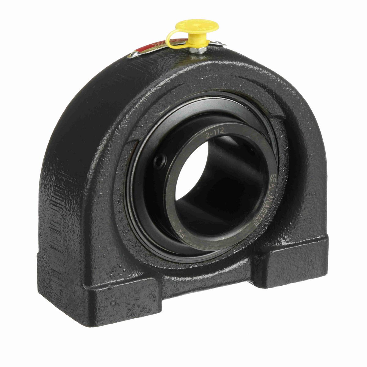 Sealmaster Mounted Cast Iron Tapped Base Pillow Block Ball Bearing - 52100 Bearing Steel, Black Oxided - Setscrew Lock - TB-28