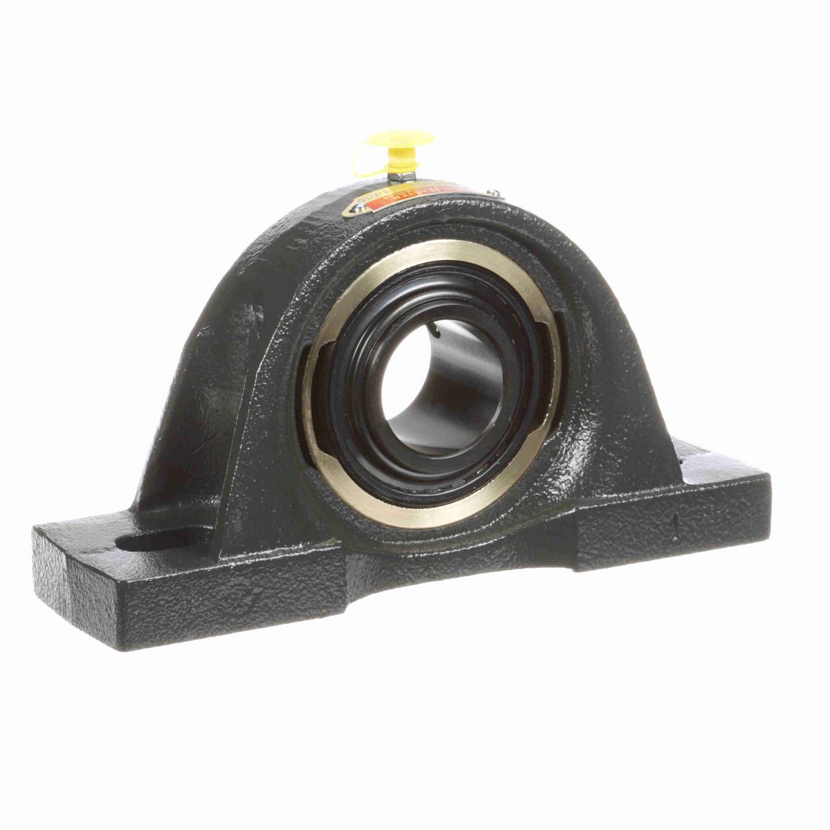 Sealmaster Mounted Cast Iron Two Bolt Pillow Block Ball Bearing - 52100 Bearing Steel, Black Oxided - Setscrew Lock - EMP-23C