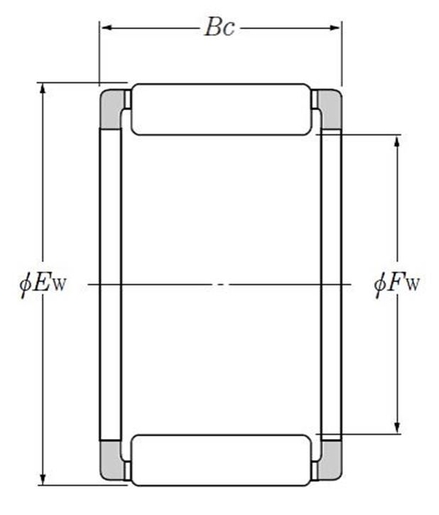 Игольчатый роликоподшипник NTN PK39X55X25X2