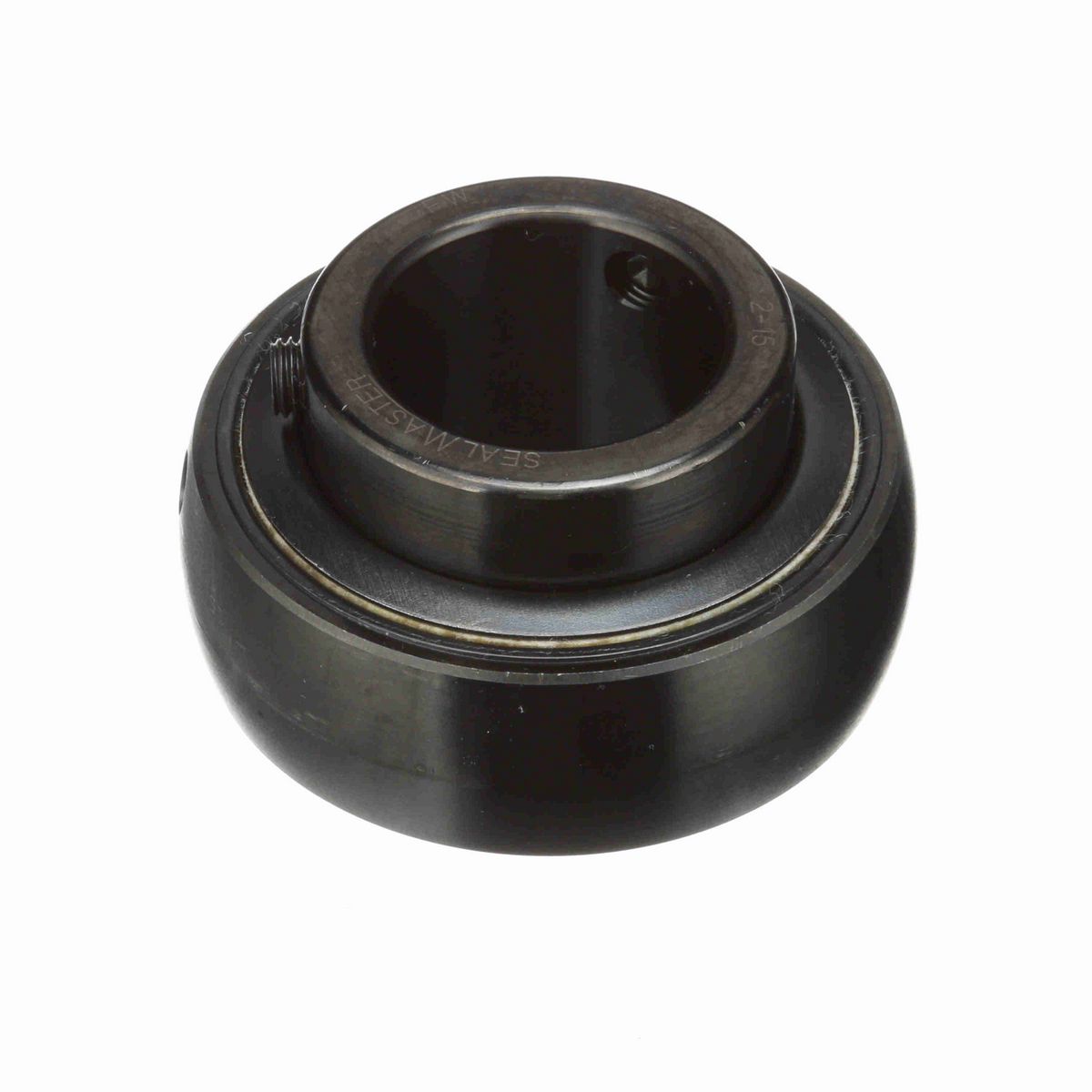 Sealmaster Mounted Insert Only Ball Bearing - 52100 Bearing Steel, Black Oxided - Setscrew Lock - 2-15