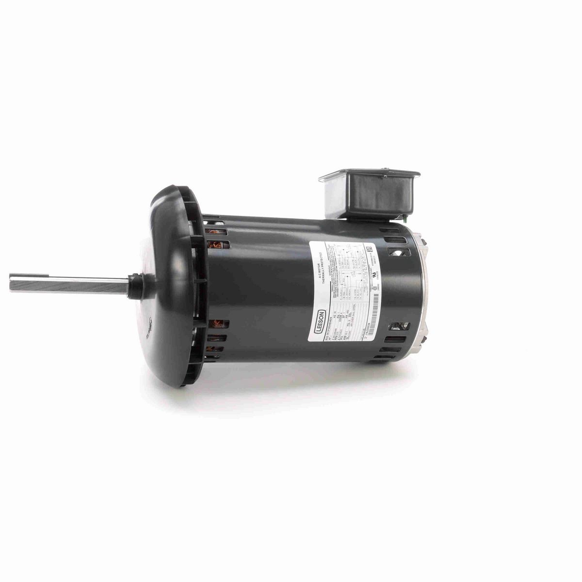 LEESON Condenser Fan Motor, 1 HP, 1 Ph, 60 Hz, 200-230/460 V, 1200 RPM, 48Z Frame, OPEN - P195