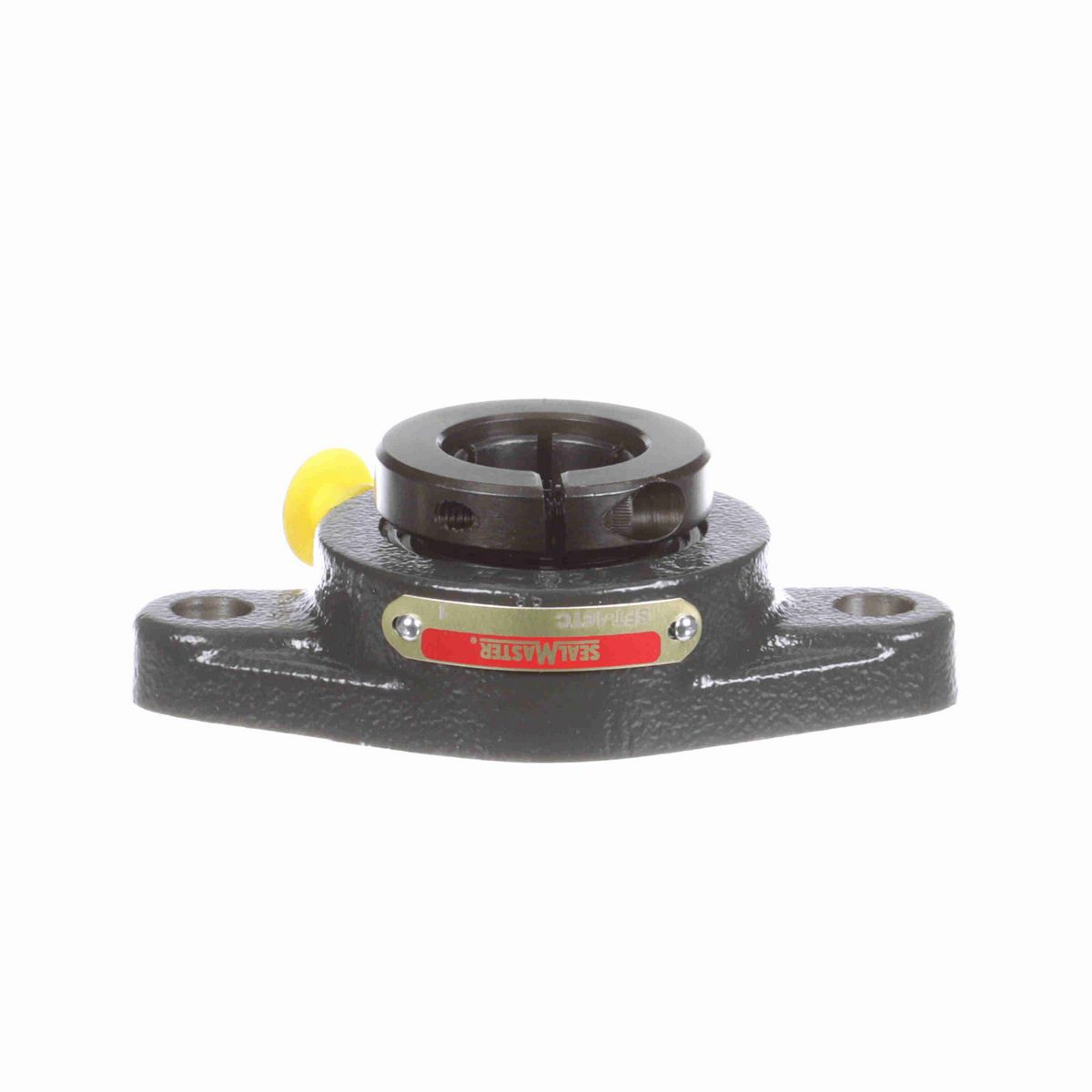 Sealmaster Mounted Cast Iron Two Bolt Flange Ball Bearing - 52100 Bearing Steel, Black Oxided - Concentric Lock - SFT-16TC