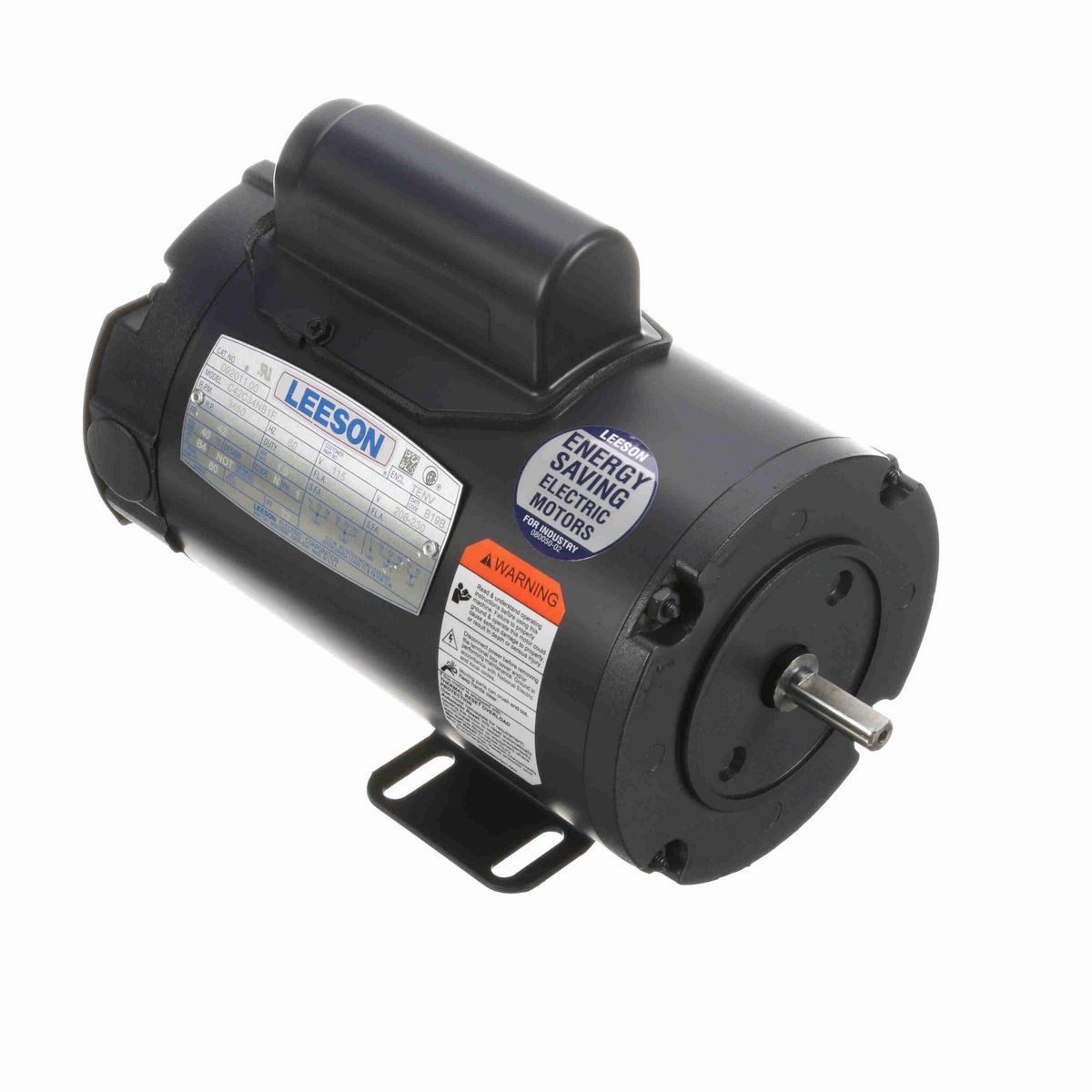 LEESON General Purpose Motor, 0.17 HP, 1 Ph, 60 Hz, 115/208-230 V, 3600 RPM, 42 Frame, TENV - 092011.00