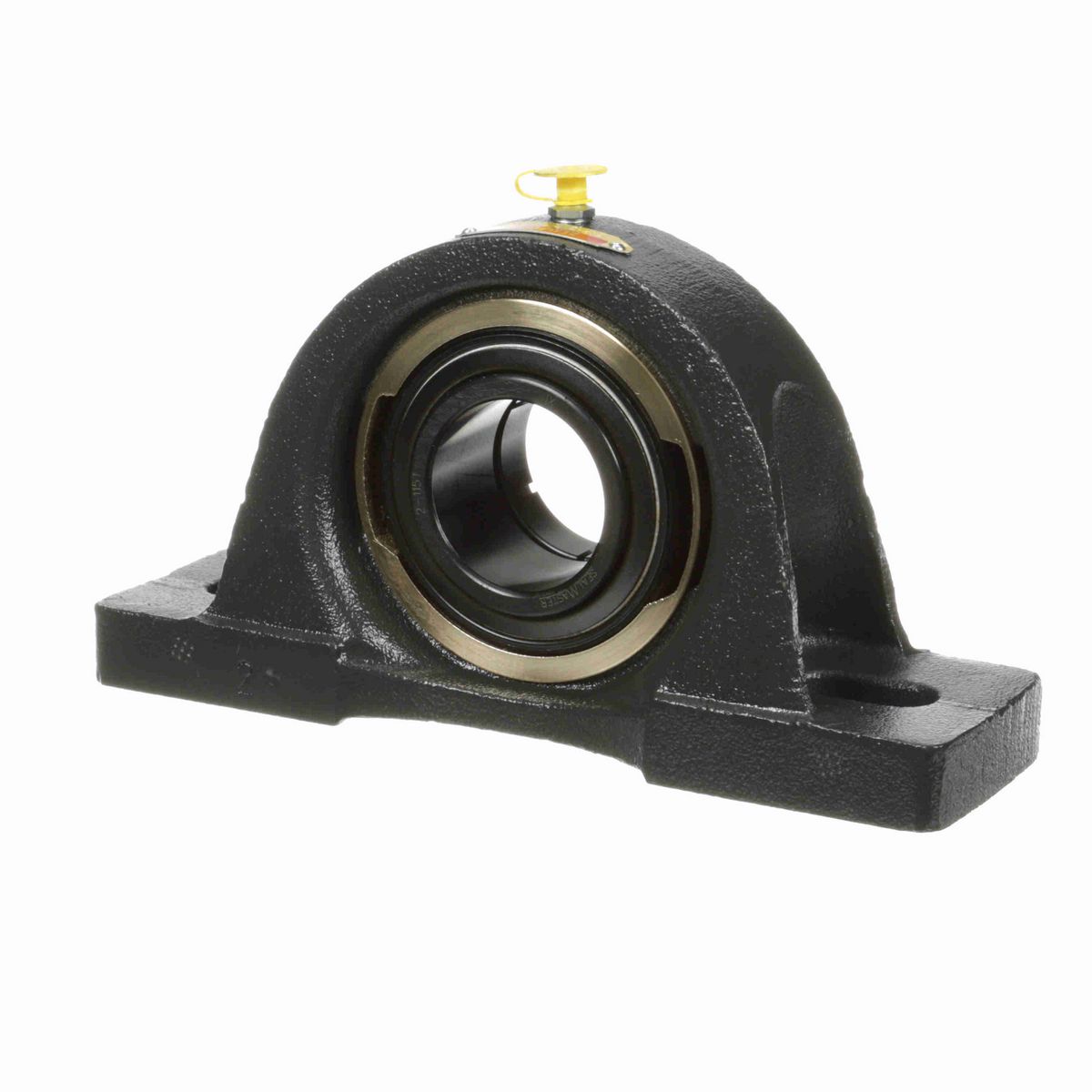 Sealmaster Mounted Cast Iron Two Bolt Pillow Block Ball Bearing - 52100 Bearing Steel, Black Oxided - Concentric Lock - EMP-31T