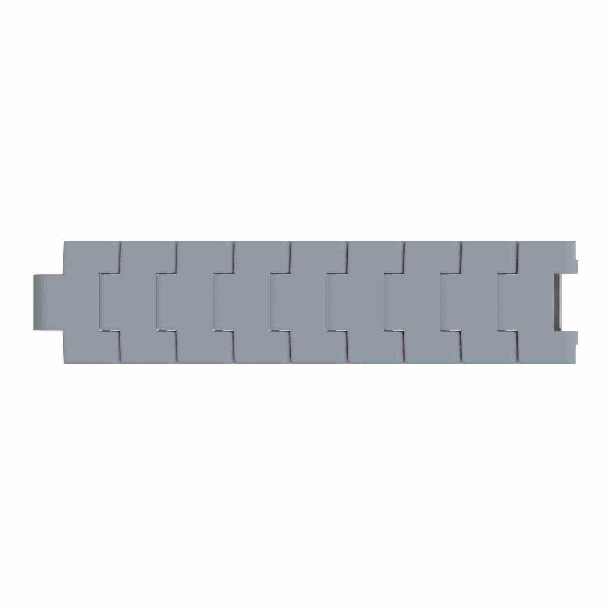 Rexnord 882TAB Side-flexing Solid Top, Material: Silver Platinum Series™ X, Width: 3.25in, Pitch: 1.5in - 10288396