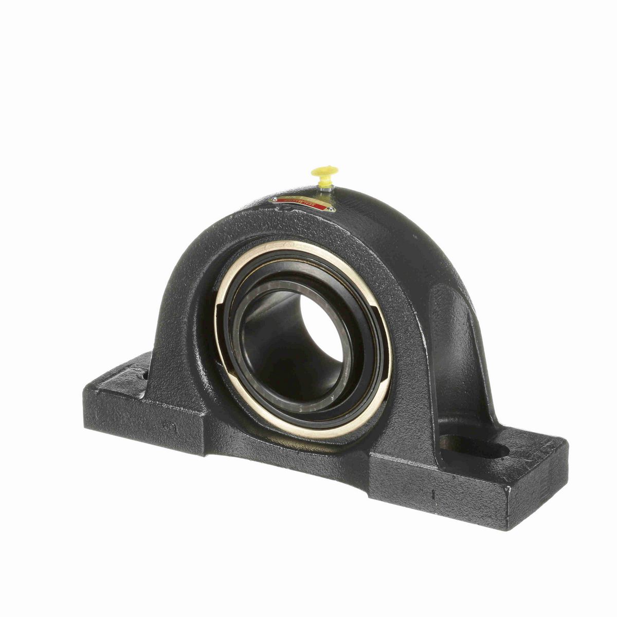 Sealmaster Mounted Cast Iron Two Bolt Pillow Block Ball Bearing - 52100 Bearing Steel, Black Oxided - Setscrew Lock - EMP-47