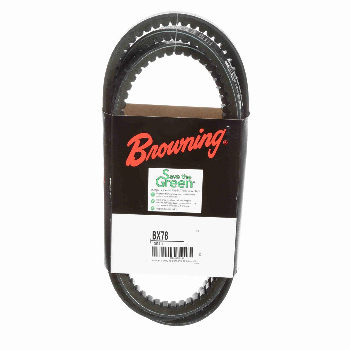 Browning EPDM Notched Belt 98% Efficient - BX78