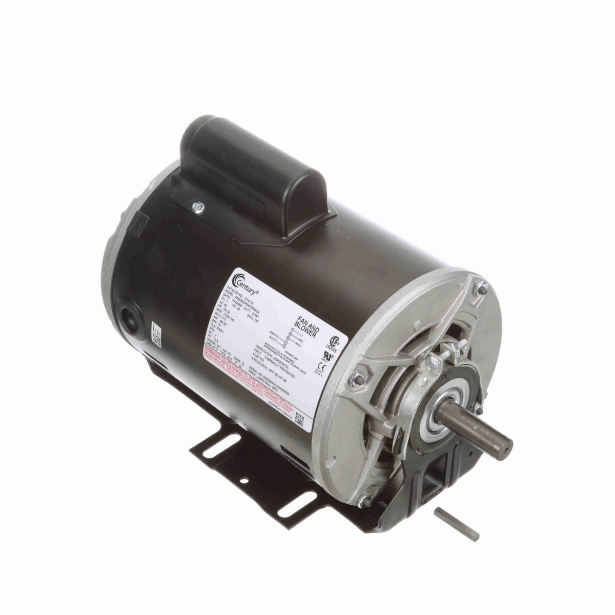 Century Fan and Blower Motor, .75/.33 HP, 1 Ph, 60 Hz, 115 V, 1800 RPM, 56 Frame, DP - C741V2