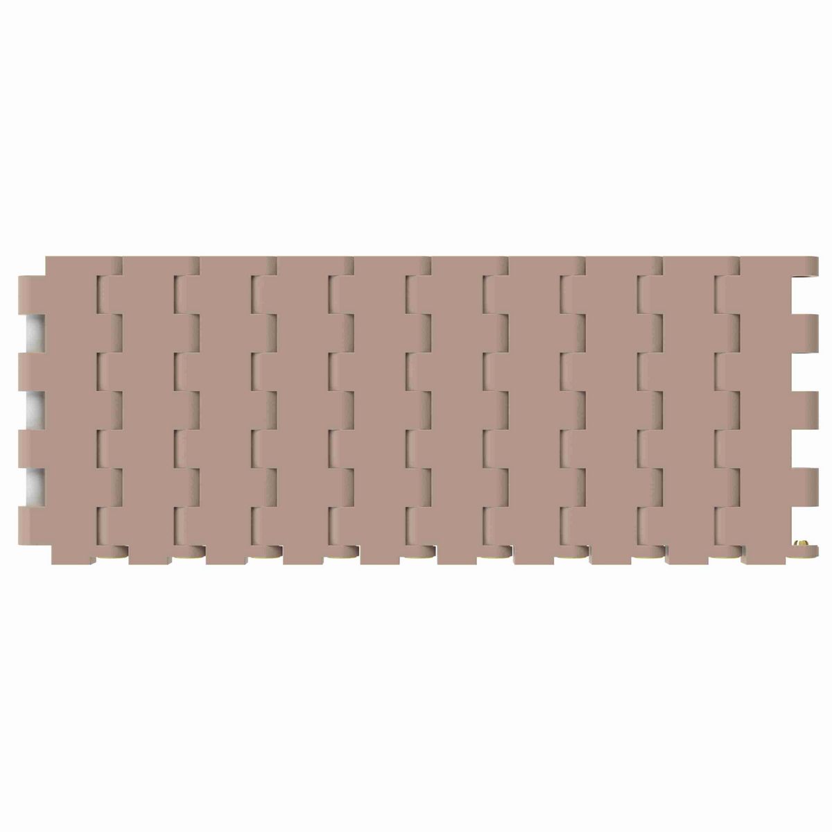 Rexnord 5935 Straight Running Solid Top, Material: Tan Low Friction, Width: 3in, Pitch: 0.75in - 81414871