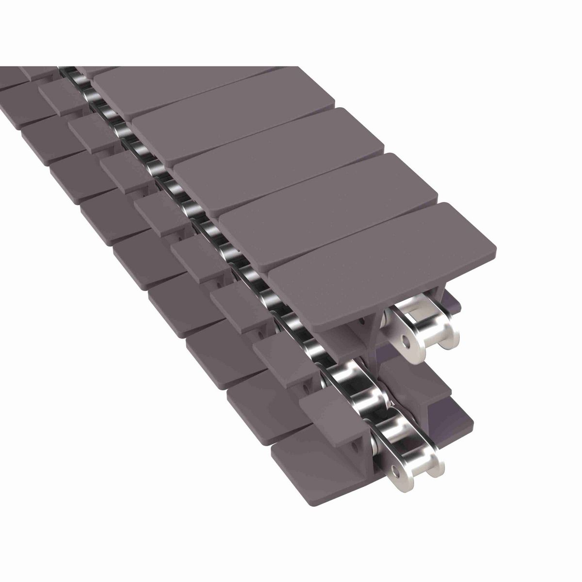 Rexnord 1873TAB Side-flexing Solid Top, Material: Brown High Performance, Width: 3.25in, Pitch: 1.5in - 81414071