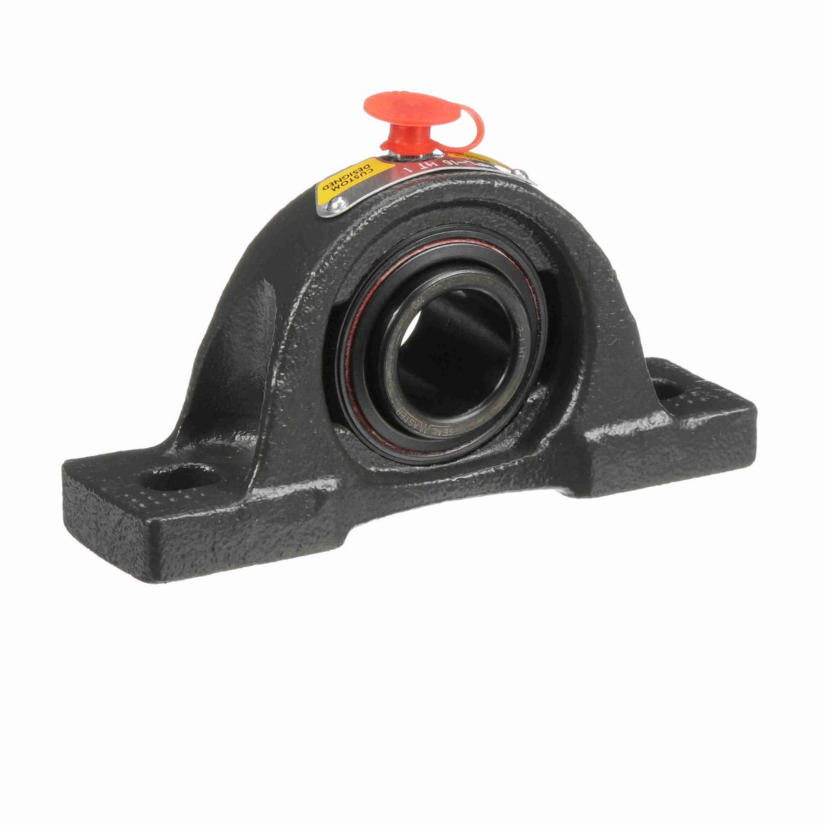 Sealmaster Mounted Cast Iron Two Bolt Low Base Pillow Block Ball Bearing - 52100 Bearing Steel, Black Oxided - Setscrew Lock - High Temperature - NPL-16 HT