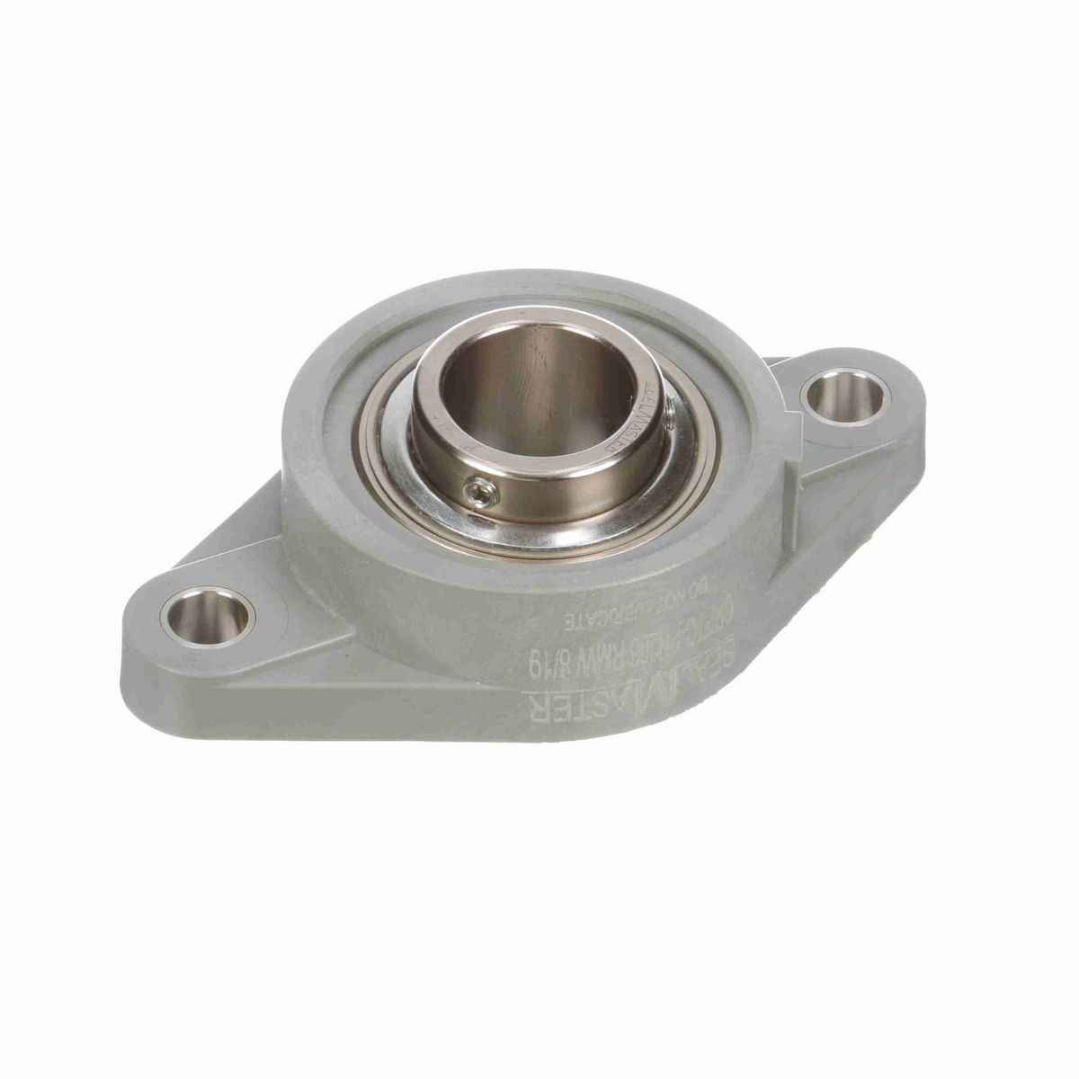 Sealmaster Mounted Composite Two Bolt Flange Ball Bearing - 52100 Bearing Steel, Phosphorus Nickel Coated - Setscrew Lock - Corrosion Resistant - Reduced Maintenance - Lubed for Life - CRFTC-PN206 RMW