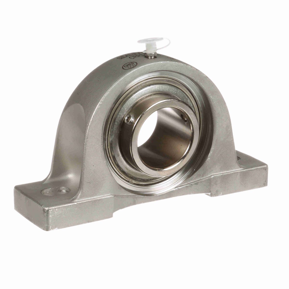 Sealmaster Mounted Stainless Steel Two Bolt Pillow Block Ball Bearing - 52100 Bearing Steel, Phosphorus Nickel Coated - Setscrew Lock - Corrosion Resistant - CRPS-PN209