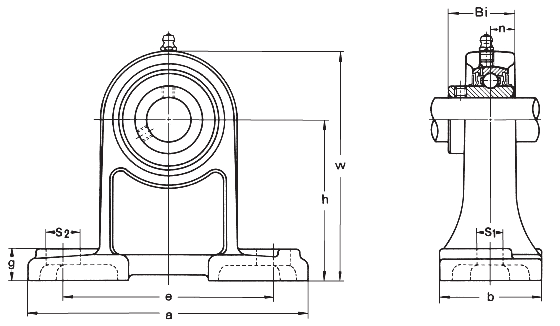 Подшипниковый узел ASAHI type UCPH 200, UCPH 201 [502103]