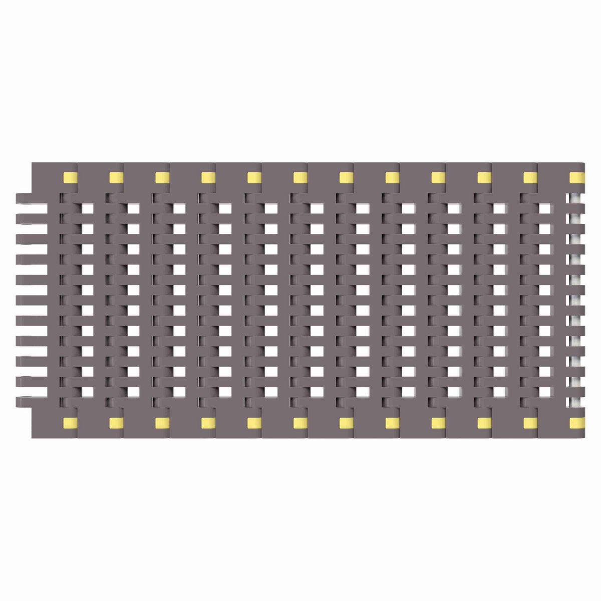 Rexnord 8506 Straight Running Flush Grid, Material: Brown High Performance, Width: 4.5in, Pitch: 0.75in - 81418321