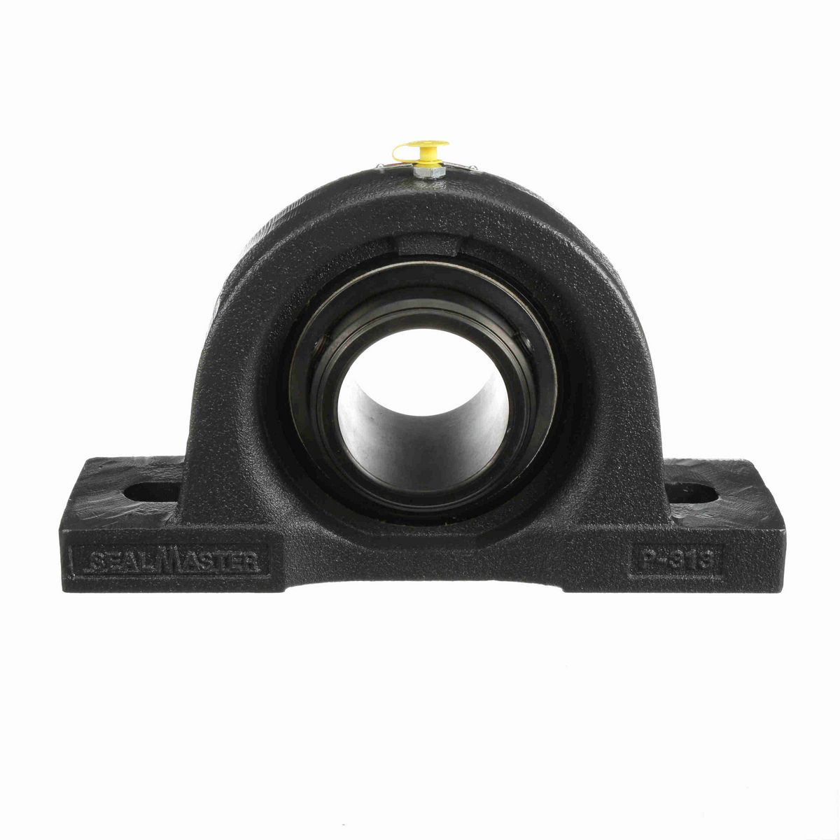 Sealmaster Mounted Cast Iron Two Bolt Pillow Block Ball Bearing - 52100 Bearing Steel, Black Oxided - Double Setscrew Lock - MPD-47