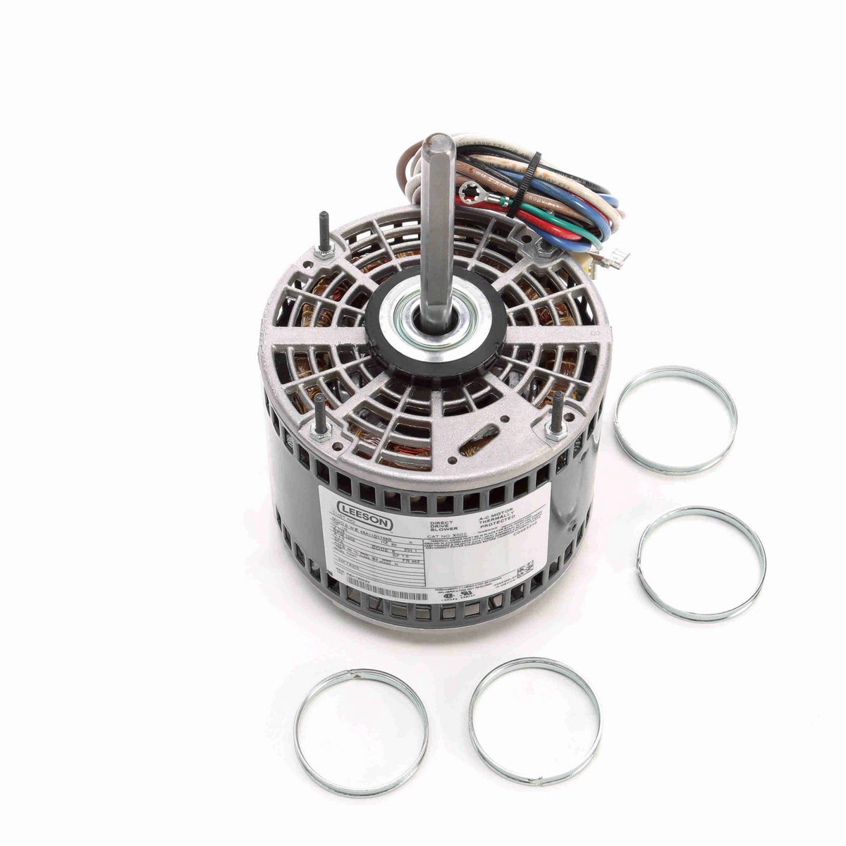 LEESON Fan and Blower Motor, 0.33 HP, 1 Ph, 60 Hz, 115 V, 1200 RPM, 48Z Frame, OPAO - X002