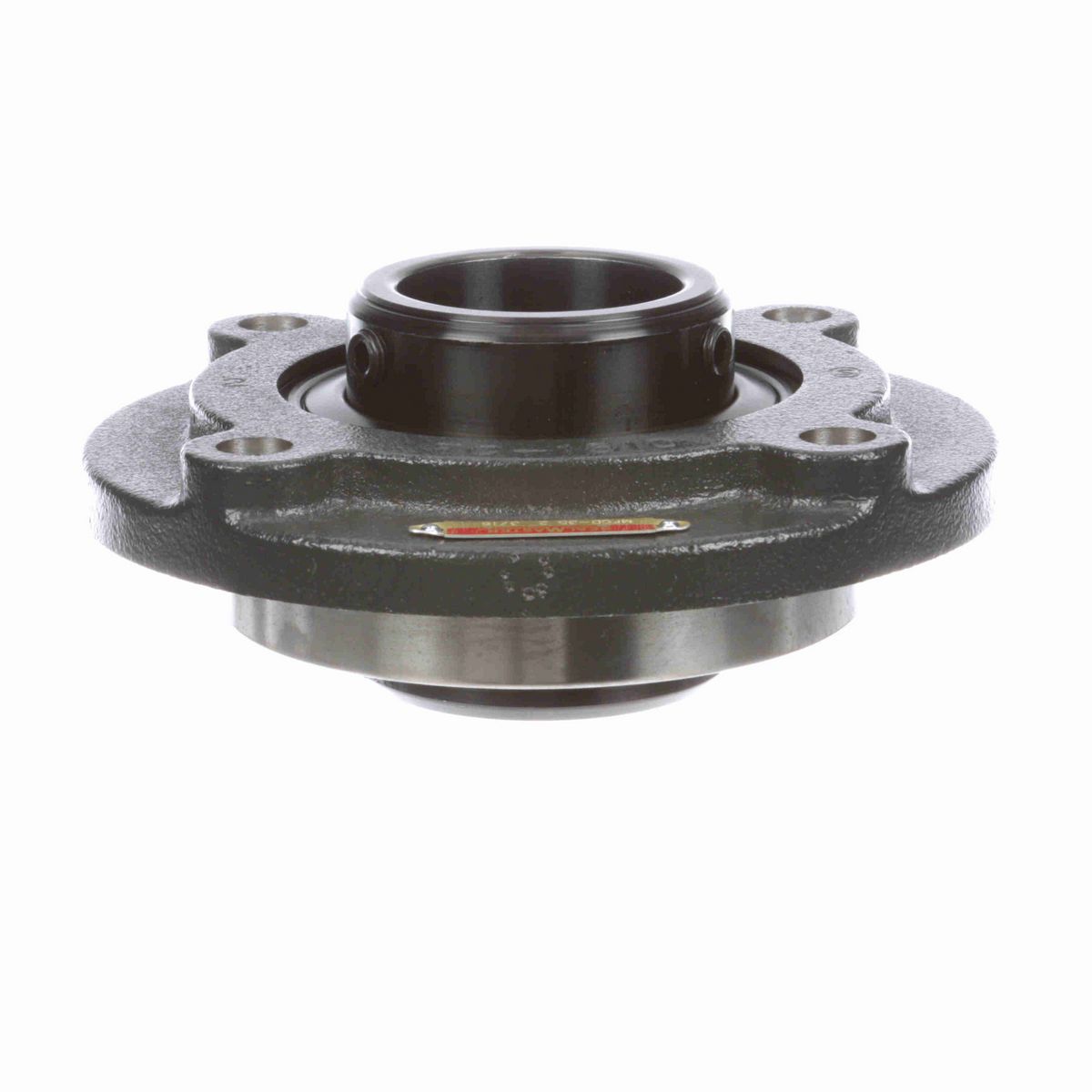 Sealmaster Mounted Cast Iron Flange Cartridge Ball Bearing - 52100 Bearing Steel, Black Oxided - Double Setscrew Lock - MFCD-35