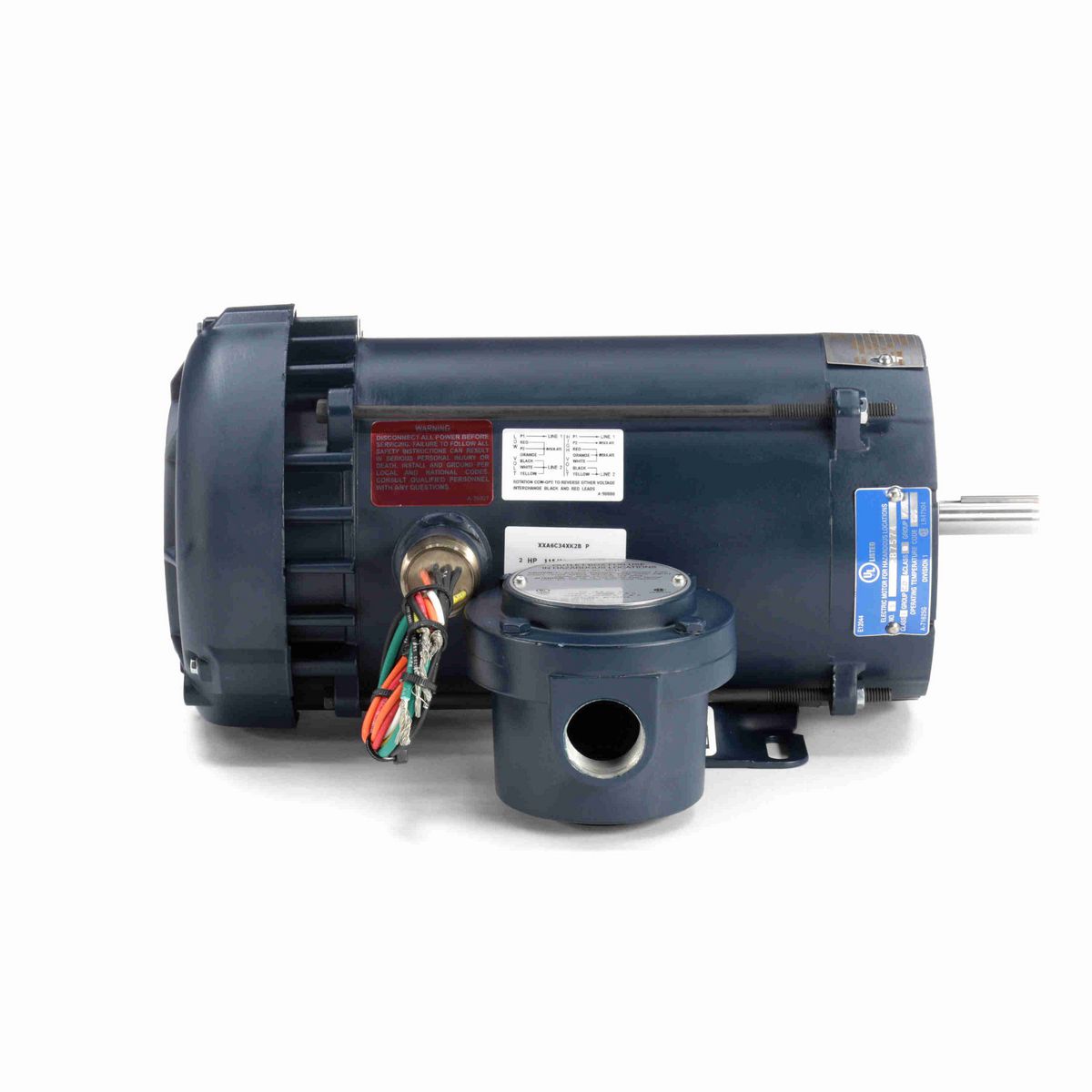 LEESON Explosion Proof Motor, 2 HP, 1 Ph, 60 Hz, 115/208-230 V, 3600 RPM, 56C Frame, EPFC - 116616.00