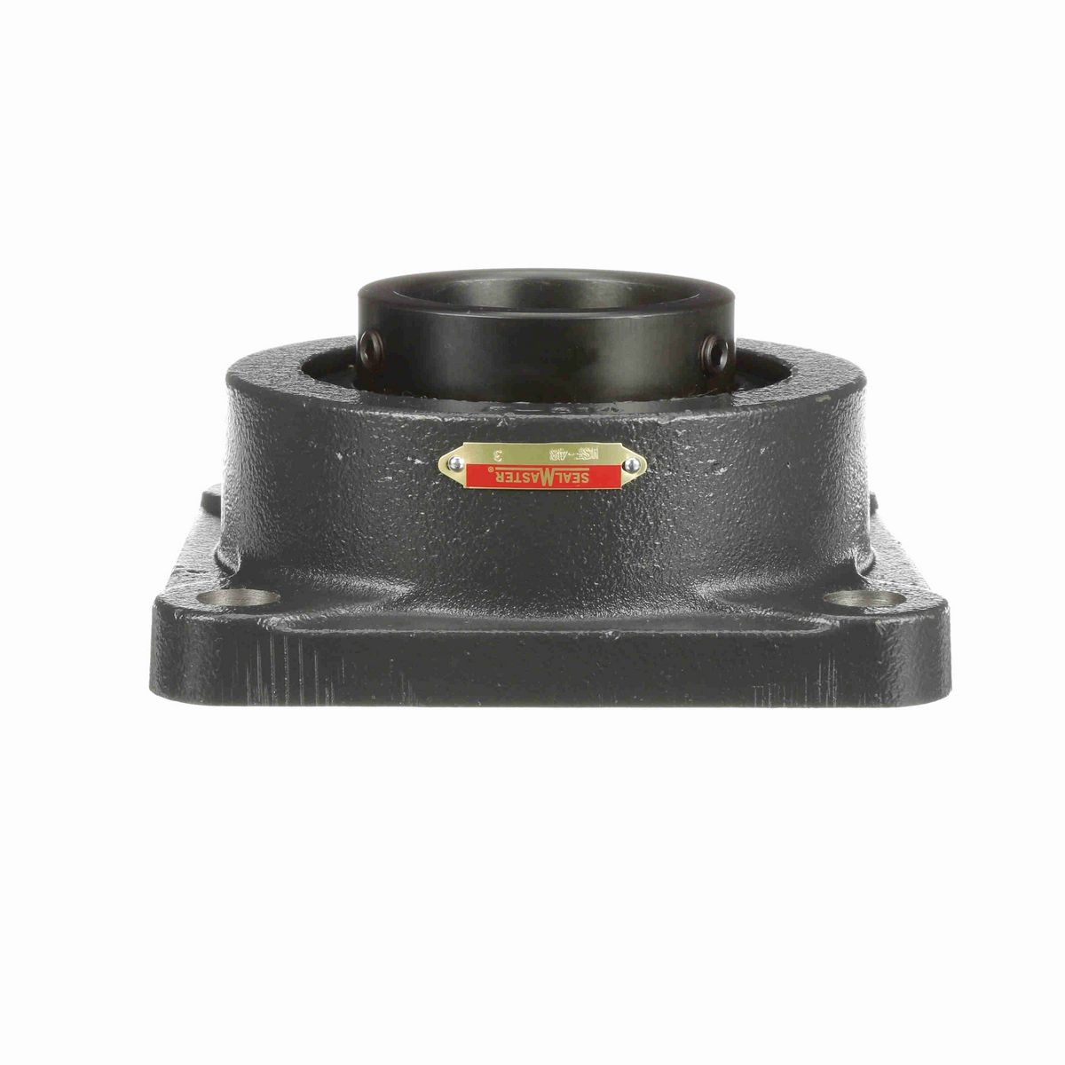 Sealmaster Mounted Cast Iron Four Bolt Flange Ball Bearing - 52100 Bearing Steel, Black Oxided - Setscrew Lock - MSF-48