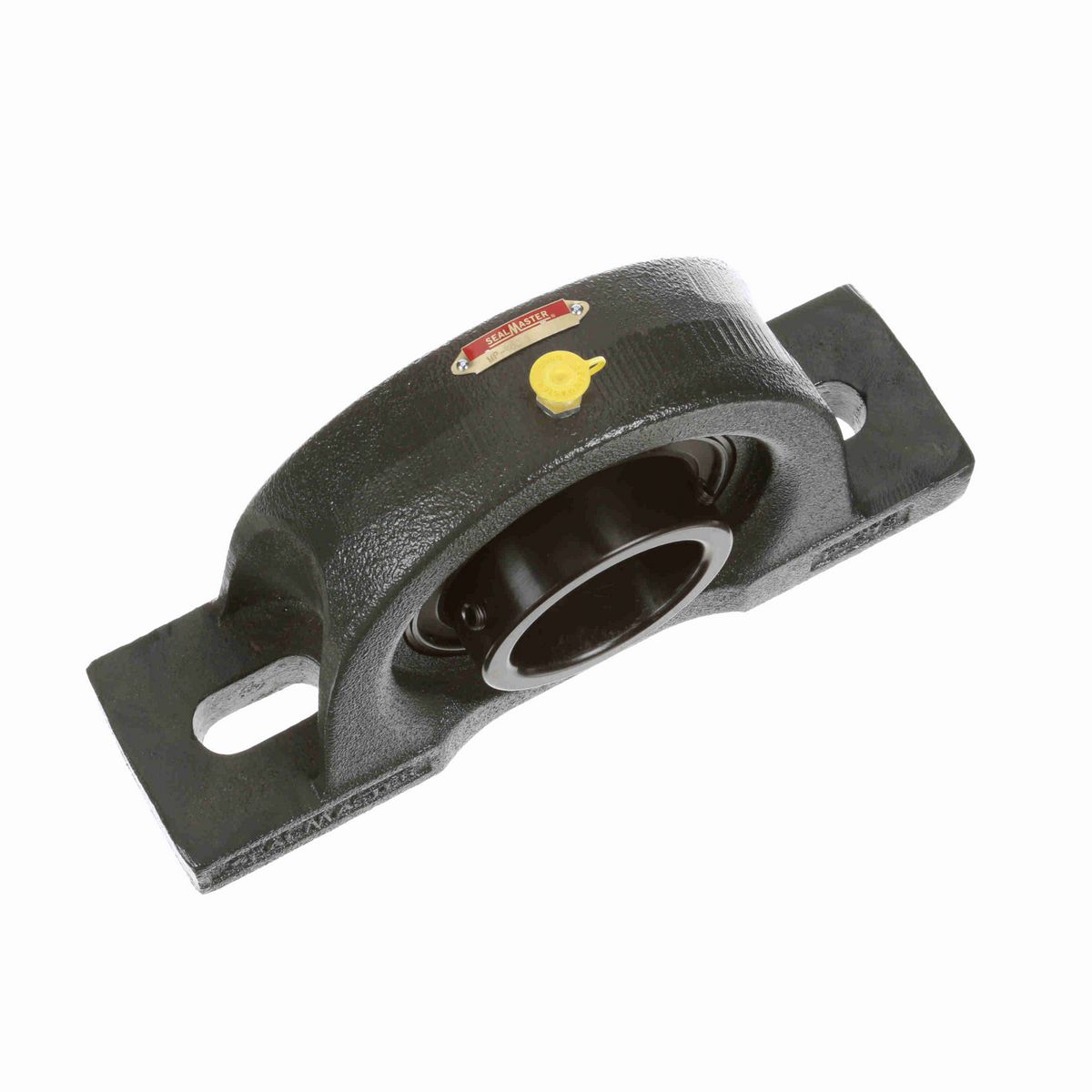 Sealmaster Mounted Cast Iron Two Bolt Pillow Block Ball Bearing - 52100 Bearing Steel, Black Oxided - Setscrew Lock - MP-48C