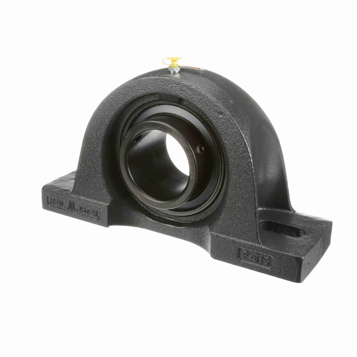 Sealmaster Mounted Cast Iron Two Bolt Pillow Block Ball Bearing - 52100 Bearing Steel, Black Oxided - Setscrew Lock - MP-55C