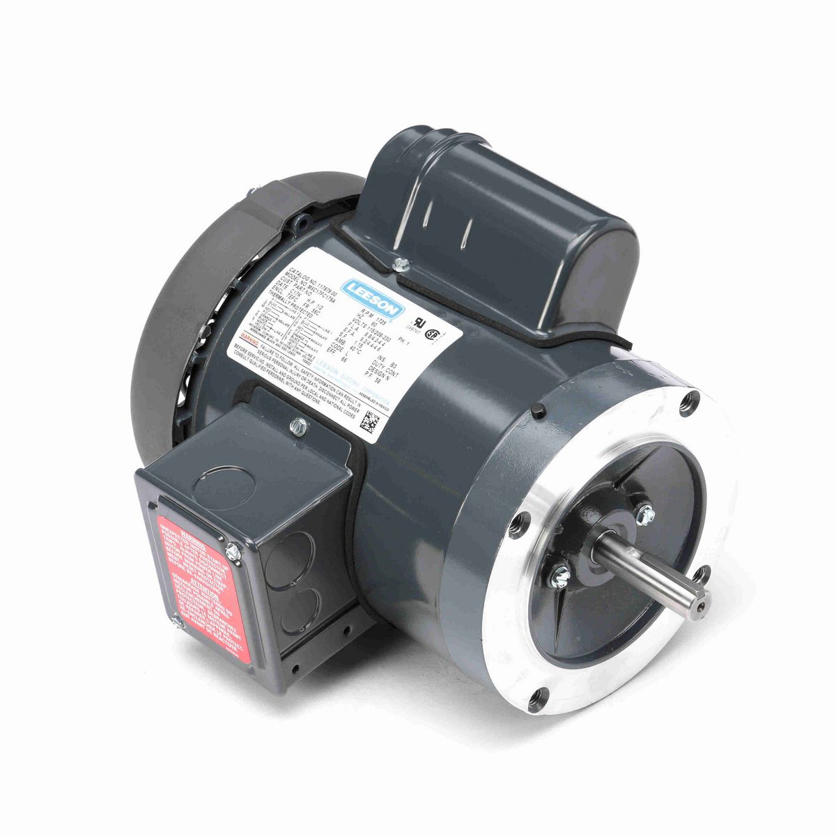 LEESON Agricultural Motor, 0.50 HP, 1 Ph, 60 Hz, 115/208-230 V, 1800 RPM, 56C Frame, TEFC - 117879.00