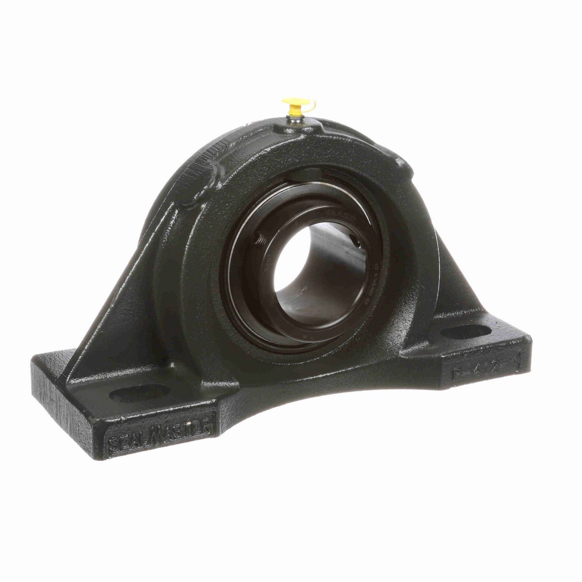 Sealmaster Mounted Cast Iron Four Bolt Pillow Block Ball Bearing - 52100 Bearing Steel, Black Oxided - Setscrew Lock - MFP-43